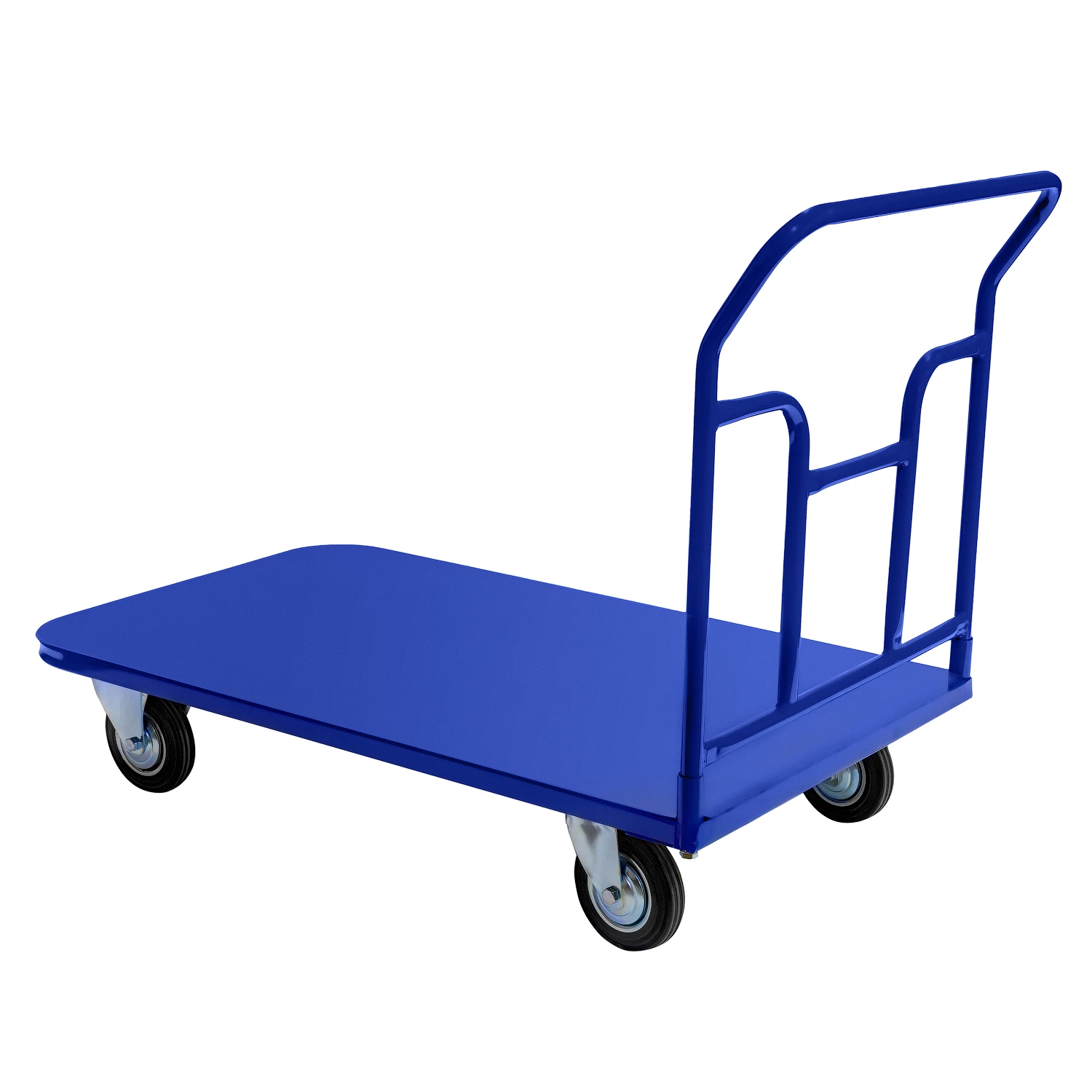 Тележка платформенная ТПТ (г/п 500 кг, 1000x600 мм, колеса черная резина 200 мм) Верстакофф 65-8873