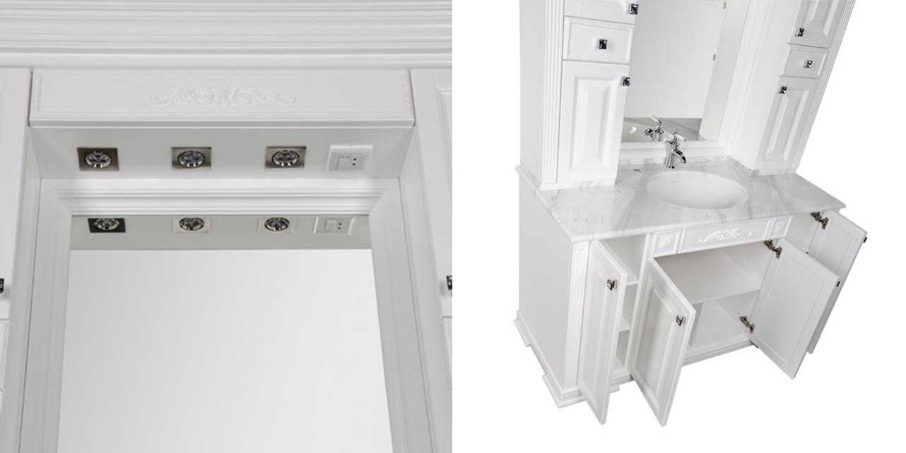 Комплект мебели Aquanet Кастильо 140 белый 00182698 - Вид №3