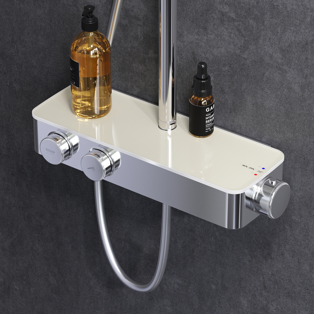 F0750A400 Inspire V2.0 душевая система набор: см-ль д/душа с термостатом верхний душ d 250 мм ру AM.PM Inspire 2.0  - Вид №2