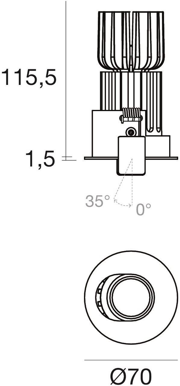 Linea Light Group Встраиваемый алюминиевый светодиодный светильник sun-id-1470510 - Вид №3