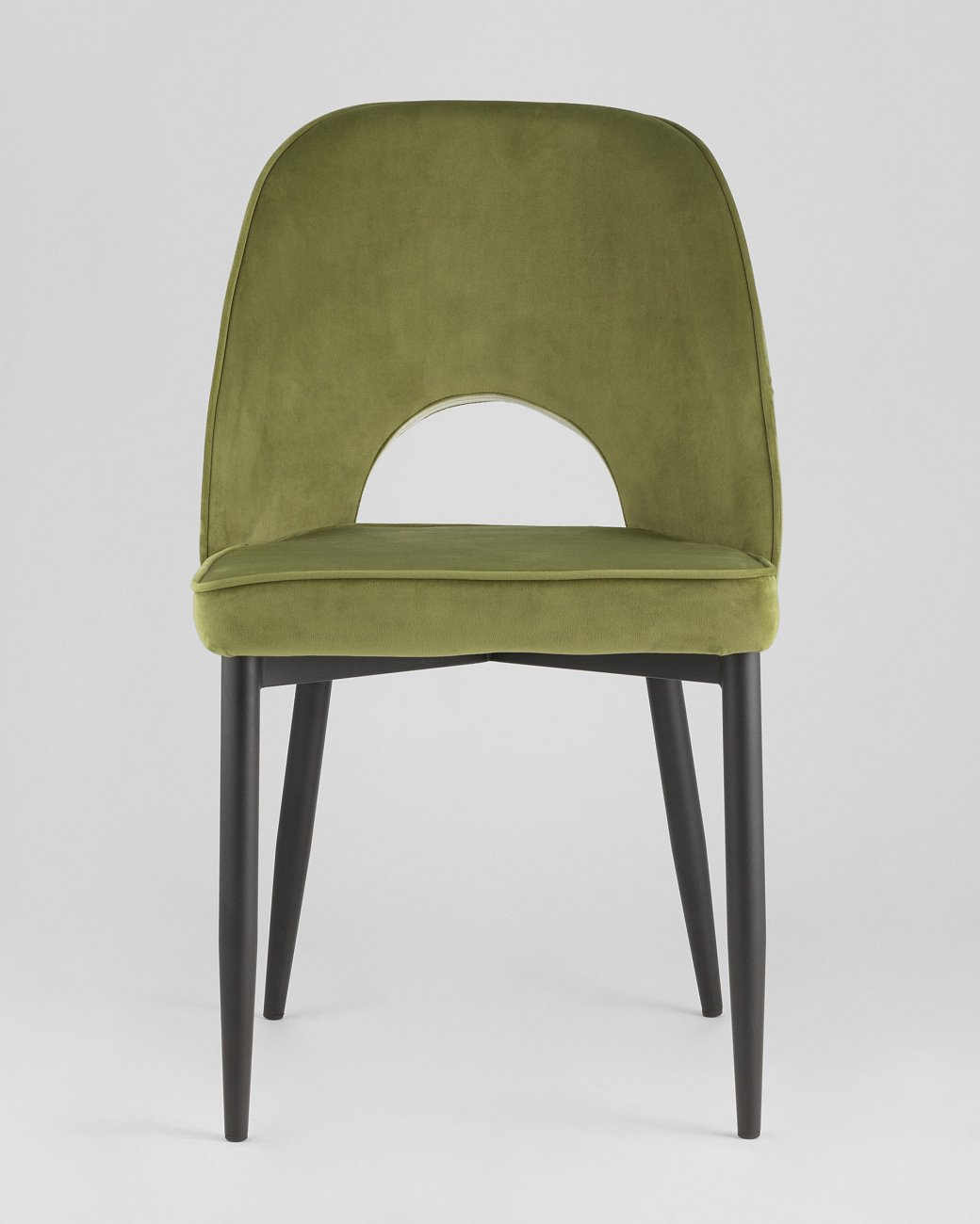 Стул со спинкой травяной с черными металлическими ножками "Молли" STOOL GROUP ДИЗАЙНЕРСКИЕ 00-3881924 Зеленый  - Вид №1