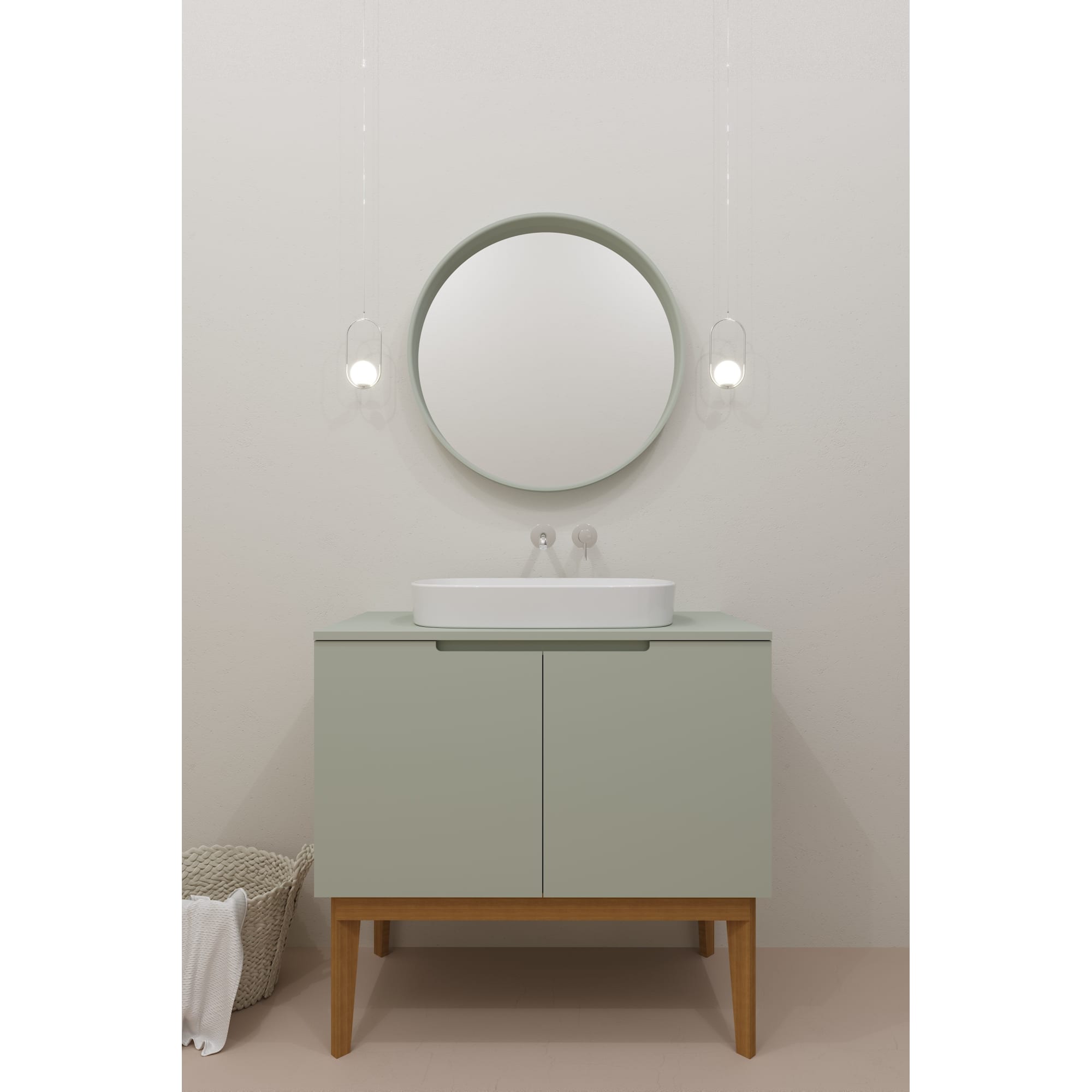 82382005 Зеркало «» Ø66 см цвет олива Купер Santreyd - Вид №2