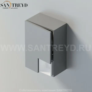 FLAT V Подвесной шкаф с мыльницей с петлями слева. Отделка: серая краска. AFXMO240042GG