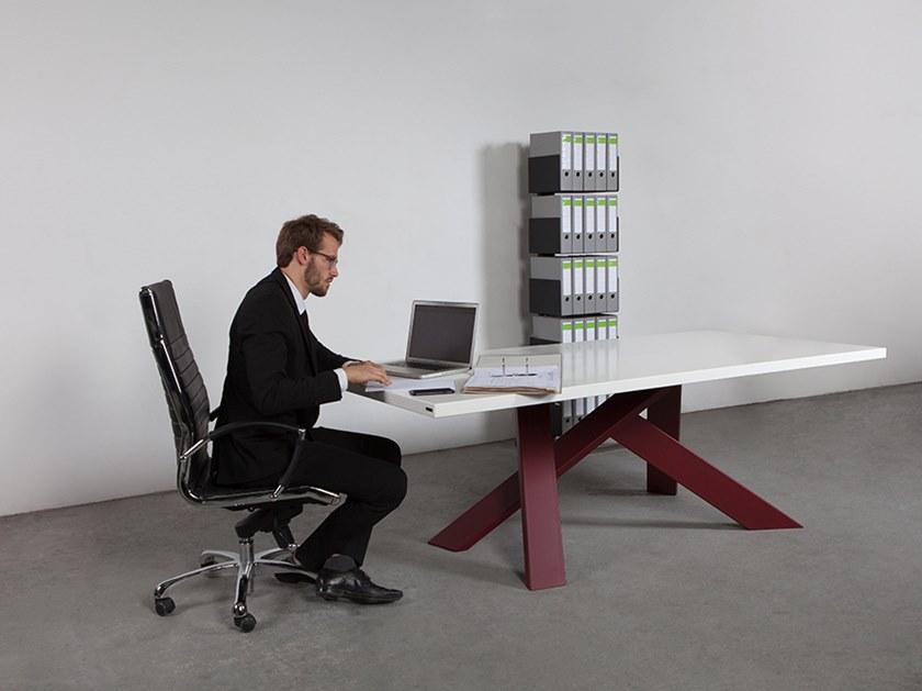 Wissmann raumobjekte Прямоугольный стол из стали и дерева  611  - Вид №2