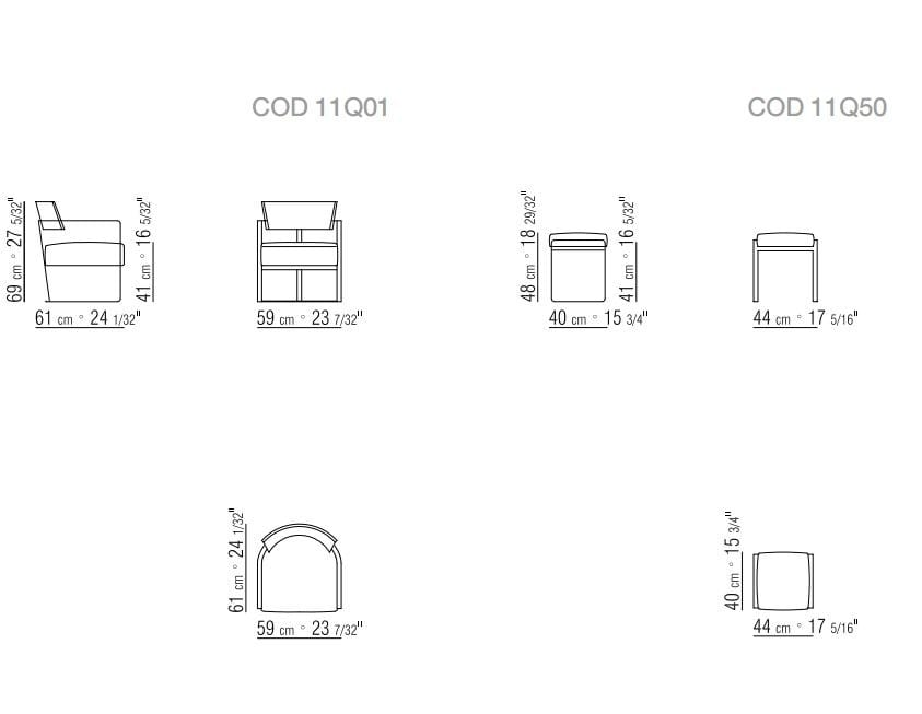 Металлический стул с тканевой подушкой Flexform ARCH-00150018 - Вид №4