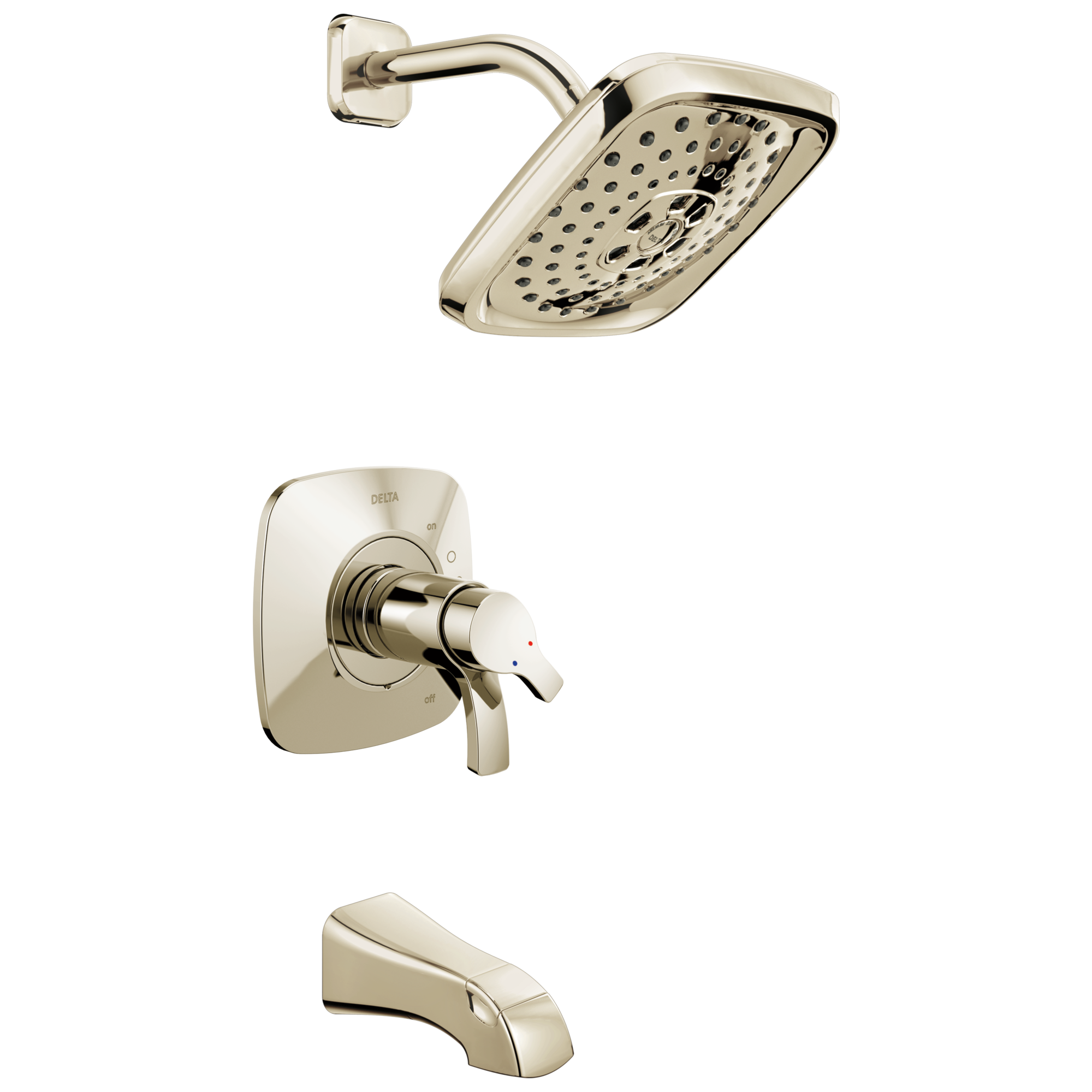 T17452-PN Monitor® 17 Series H2Okinetic® для ванны и душа Delta Faucet Tesla Полированный никель