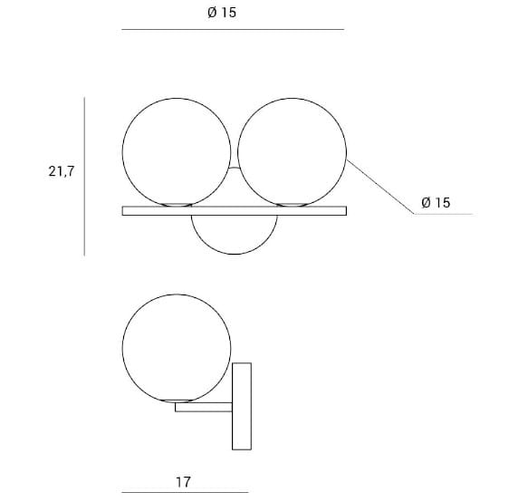 Опаловое стекло и металлическая аппликация Miloox Jugen ARCH-00110378 - Вид №2