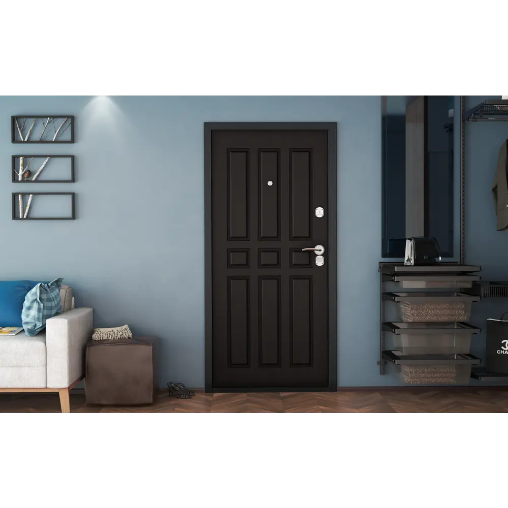 Дверь входная металлическая Оптим 88x205 см левая венге DOORHAN STLM-2202781 - Вид №7