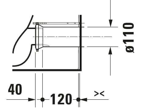 Керамический туалет без пола Duravit Qatego ARCH-00099309 - Вид №9