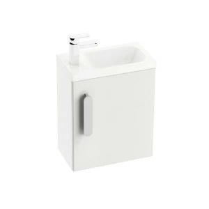 Дверь тумбы под умывальник SD 400 Chrome L белая