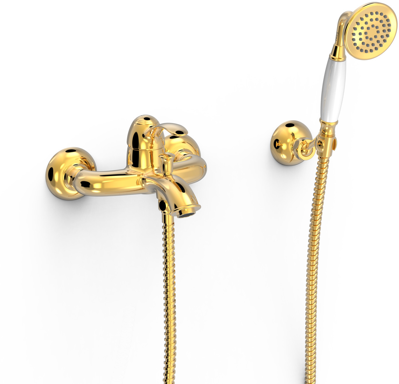 Настенный смеситель TRES CLASIC с одной ручкой для ванны и душа-24217001OR TRES