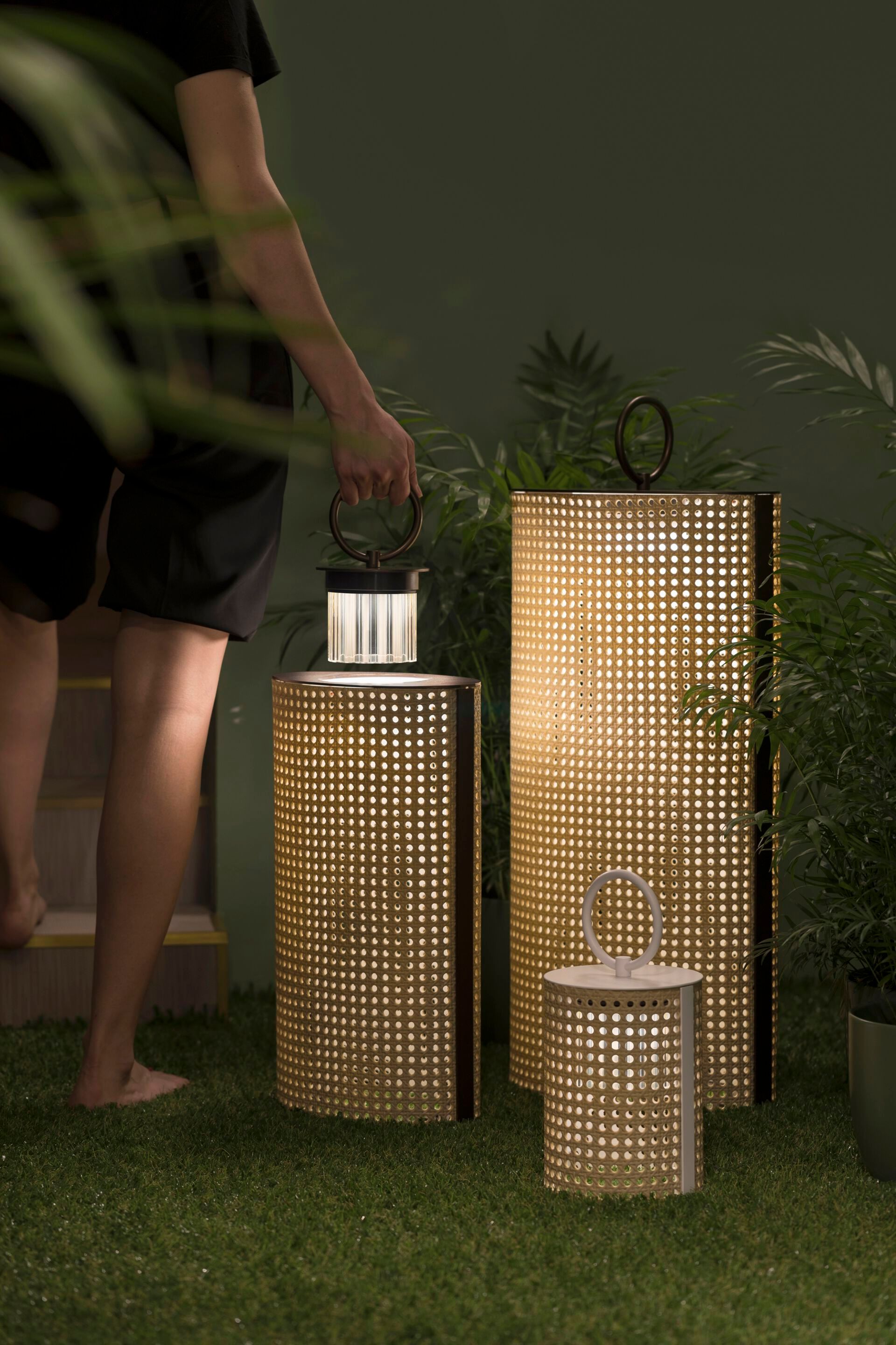 Венский соломенный фонарь из смолы Contardi CLARA ARCH-00054071 - Вид №5