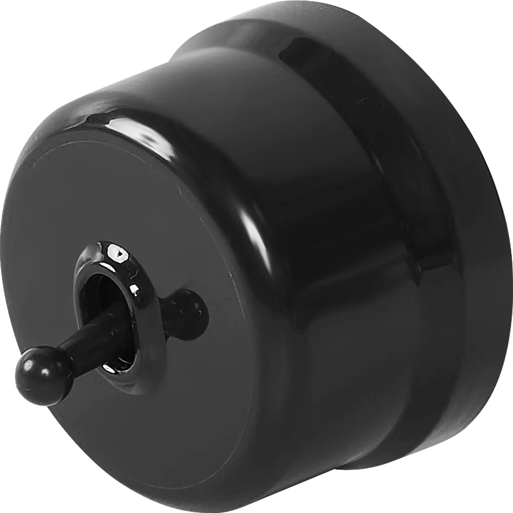 Выключатель Electraline одноклавишный в глянцевом коричневом исполнении 84229206 Лофт STLM-0047238