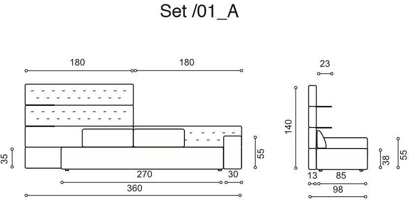 Twils Lounge Модульный диван Set sun-id-1347310 - Вид №9