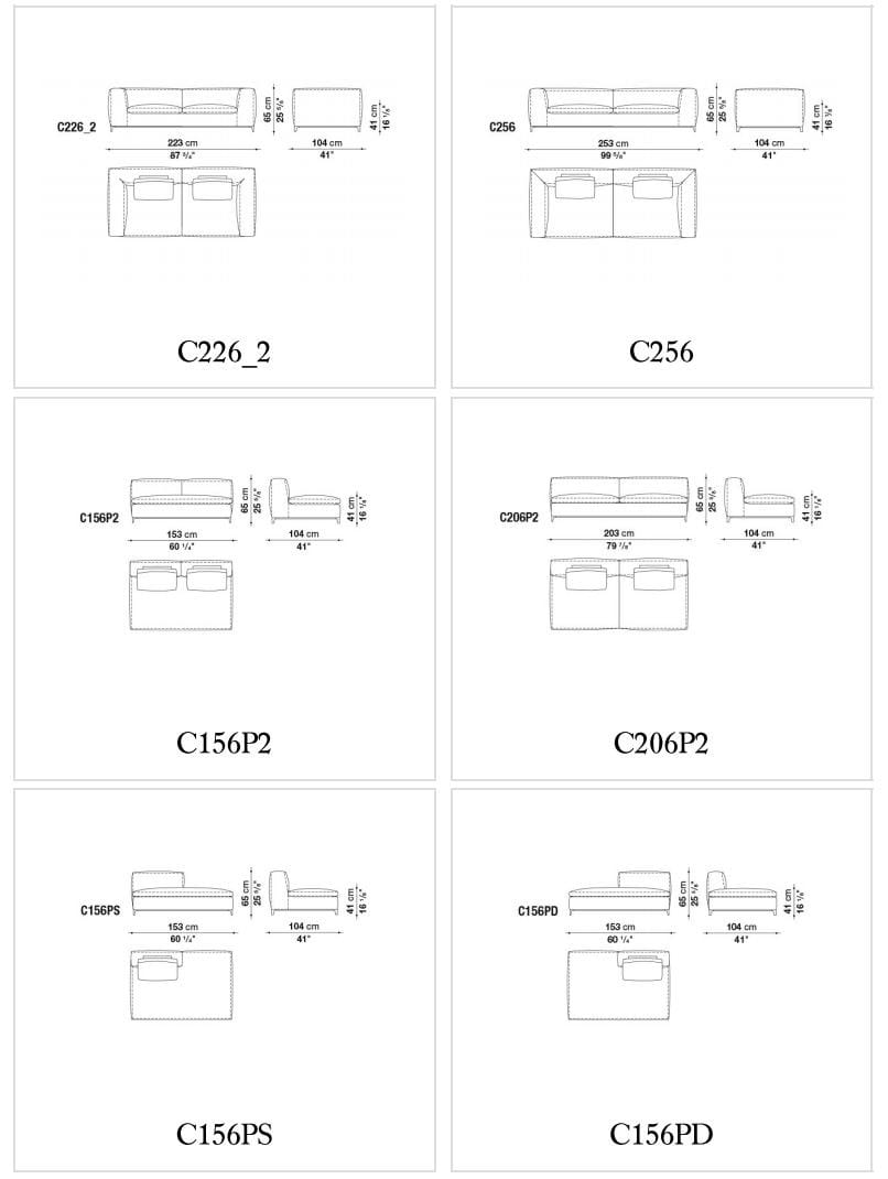 Угловой диван из ткани B&B Italia Michel ARCH-00092075 - Вид №18