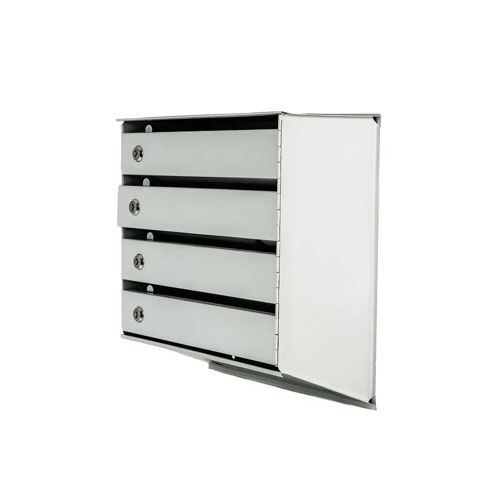 Почтовый ящик секционный вертикальный 4, металл, цвет серый Santreyd STLM-2015170