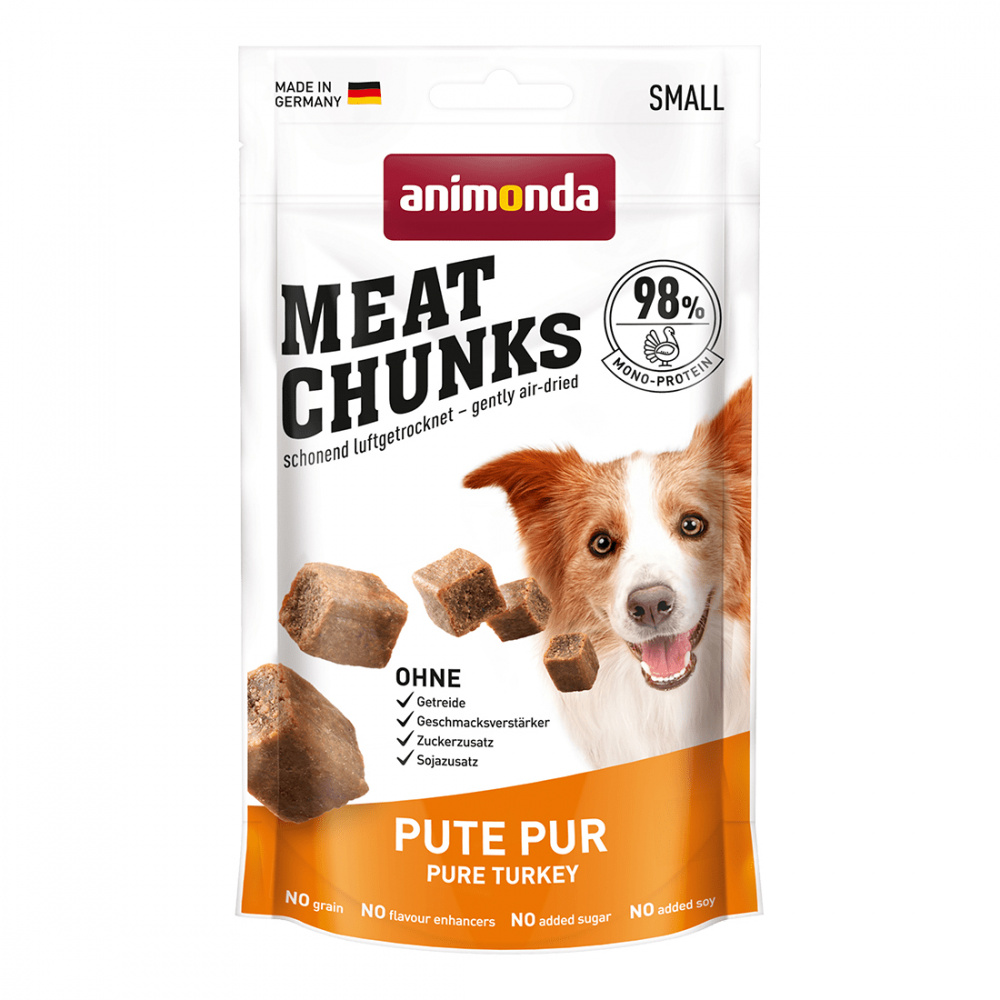 ПР0056568 Лакомство для собак Meat Chunks Pure Turkey мясные кусочки, индейка 60г Animonda 
