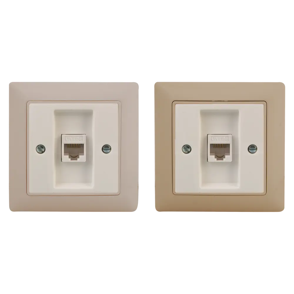 Розетка компьютерная встраиваемая ABB Basic 55 RJ45, цвет белый STLM-2169526 - Вид №1