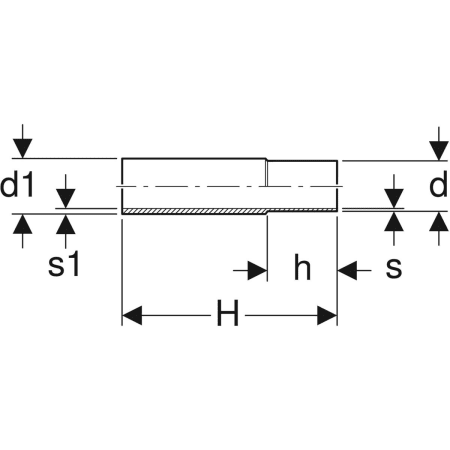 12418 Переходник Geberit Mapress из углеродистой стали, со свариваемым и гладким концевиком Geberit  - Вид №2