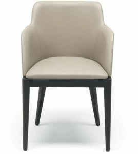 MisuraEmme Мягкое кожаное кресло с подлокотниками