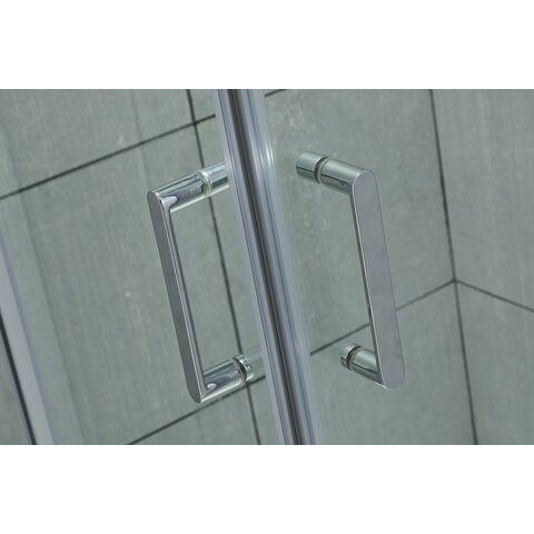 Orange E04-100TCR Душевой уголок из распашных универсальных дверей 90х90 см. хром Хром sun-id-1517252 - Вид №2