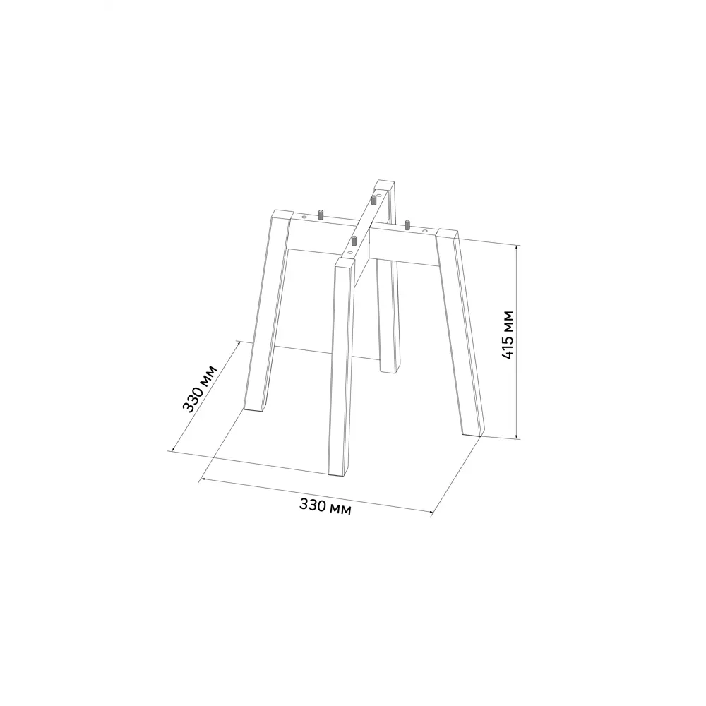 Каркас для табурета Гавр Delinia 33x33x41.5 см 42 см дерево цвет графит STLM-2009754 - Вид №5