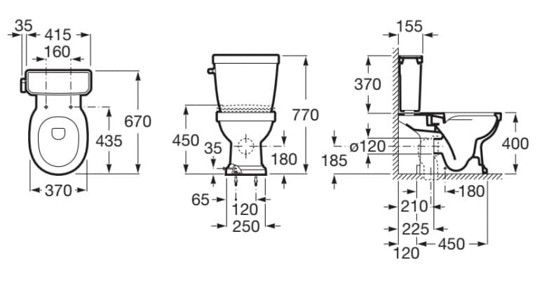 Внешняя сливная кассета Roca Carmen ARCH-00042258 - Вид №2