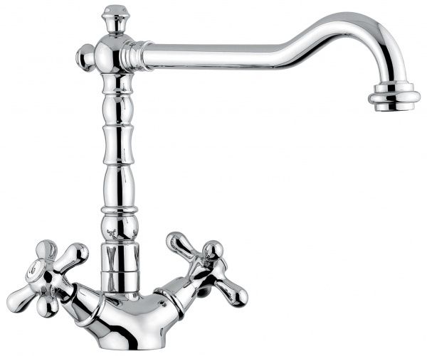 12617NO Смеситель Deco Old для кухни, цвет черный-золото EMMEVI Decò old