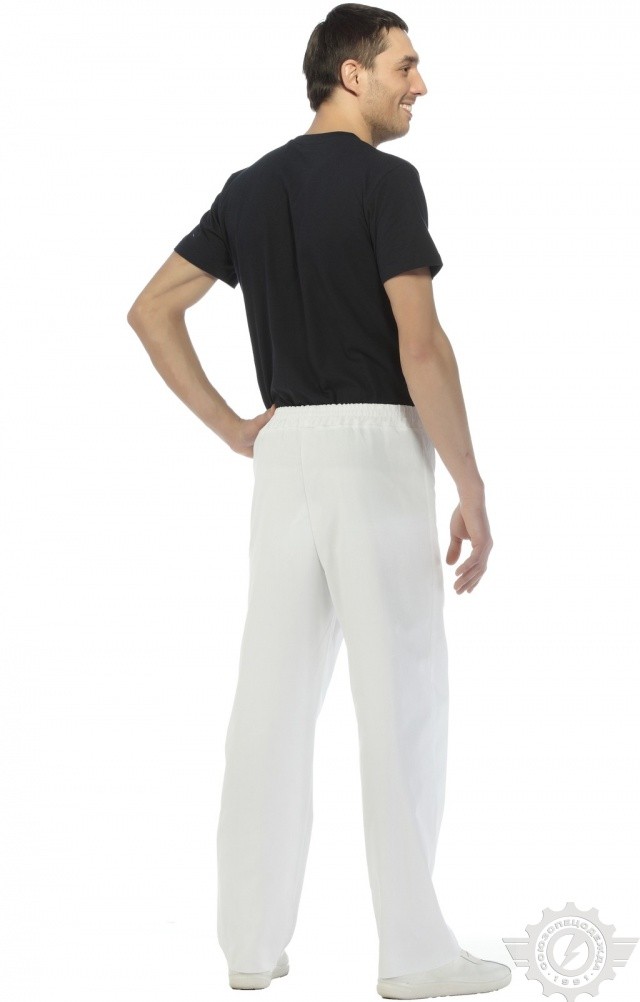 66058 Брюки "Снежок" белые  Медицинская одежда  размер 44 Спецодежда  - Вид №4