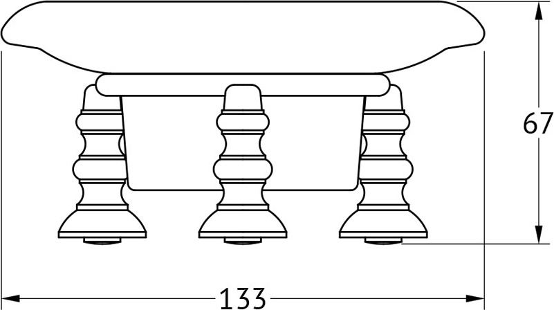 STI 628 Держатель с мыльницей настольный 3SC STILMAR ANTIQUE COPPER Treesseci 3SC - Вид №1