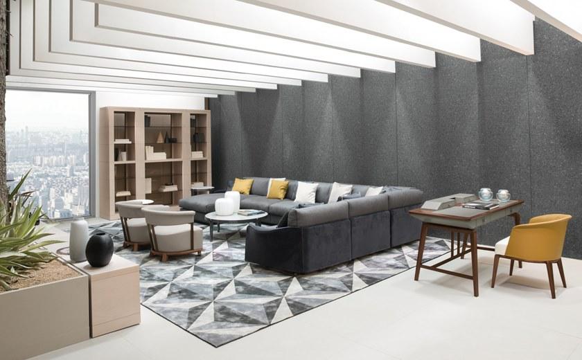 Giorgetti Прямоугольный шелковый коврик с геометрическими мотивами sun-id-1461534 - Вид №4