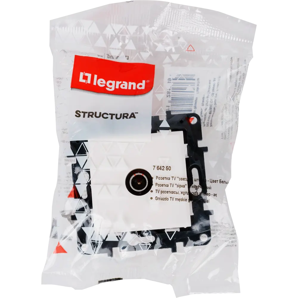82064682 ТВ-розетка встраиваемая Legrand Structura звезда, цвет белый STLM-0018666 - Вид №4