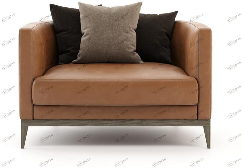 Laskasas Кожаное кресло с подлокотниками  Lk4429 