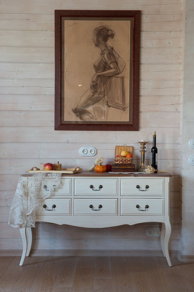 Консоль белая с 6 ящиками Mobilier de Maison ДОМАШНЯЯ ОБСТАНОВКА MOBILIER DE MAISON, ПОД СТАРИНУ 017242 Белый Santreyd  - Вид №1