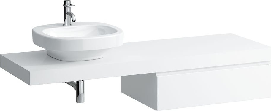 H4051520755481 Столешница 1600мм с вырезом слева, включает 3 консоли LAUFEN PRO