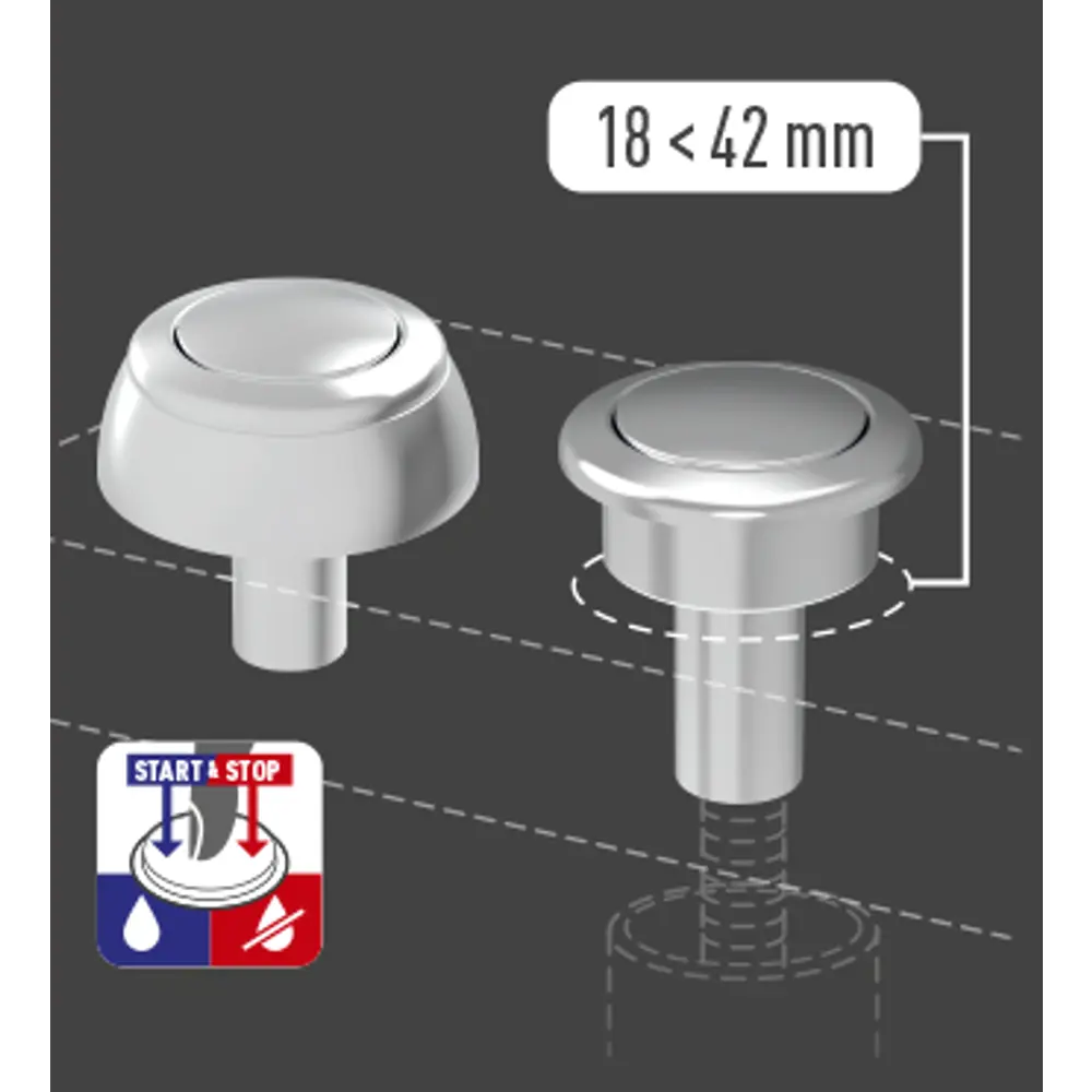 Equation - Кнопка смыва одинарная с функцией прерывания потока 82283669 STLM-0803886 - Вид №3