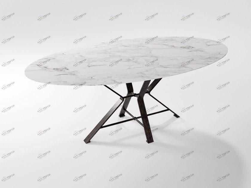 Barel Стол с лезвиями из цельного железа и столешница из hpl Lama sun-id-1439596