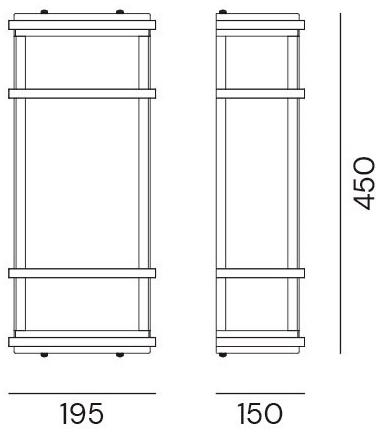 Il Fanale Бра для наружного освещения из латуни и оргстекла Quadro 262.10.ob - Вид №1