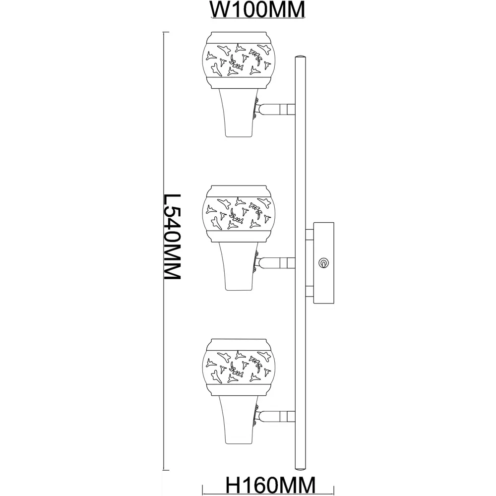 Спот поворотный Siena 3 лампы 6 м² цвет сатин никель Escada STLM-2119983 - Вид №7