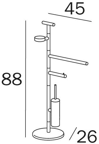 INDA® Ершик для унитаза металлический Touch A46860 - Вид №1
