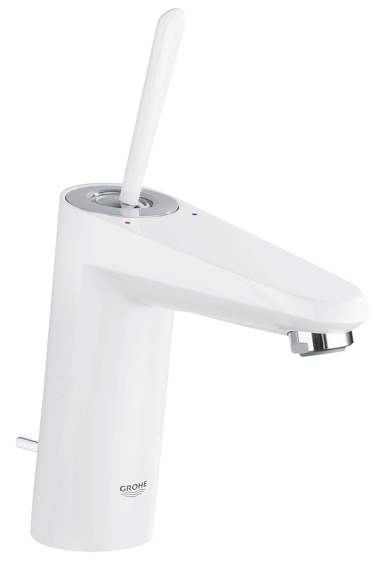 Смеситель для раковины GROHE Eurodisc Joy с донным клапаном, средний излив, белая луна (23427LS0) - Вид №6