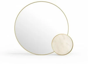 FRATO Круглое зеркало из латуни с рамкой  Fac050024aaa