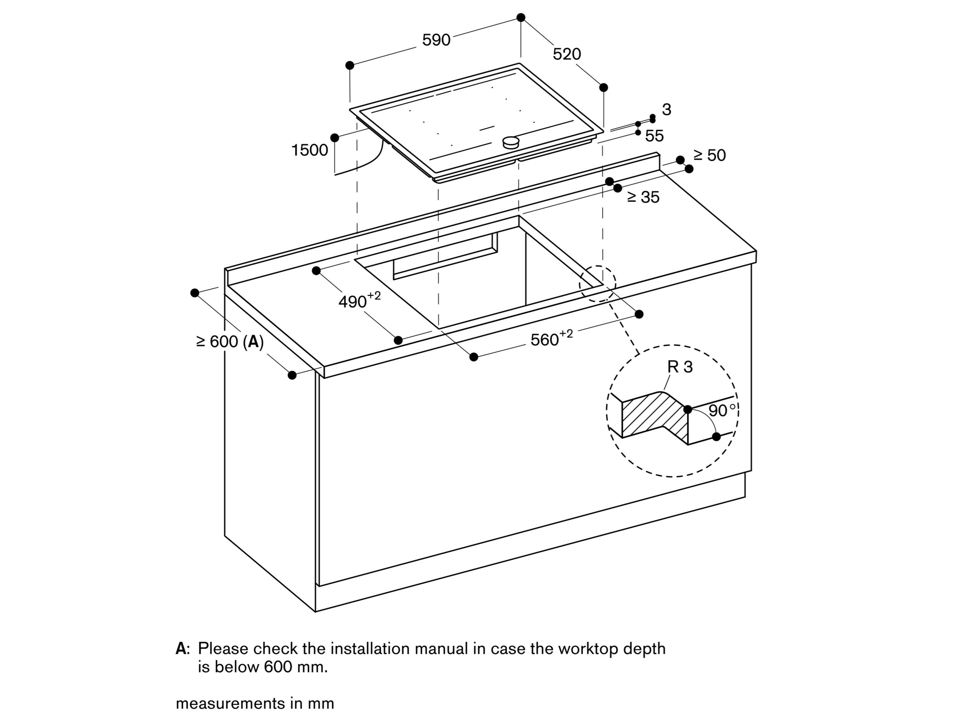 Встраиваемая индукционная плита из стеклокерамики GAGGENAU серия 200 ARCH-00063007 - Вид №2