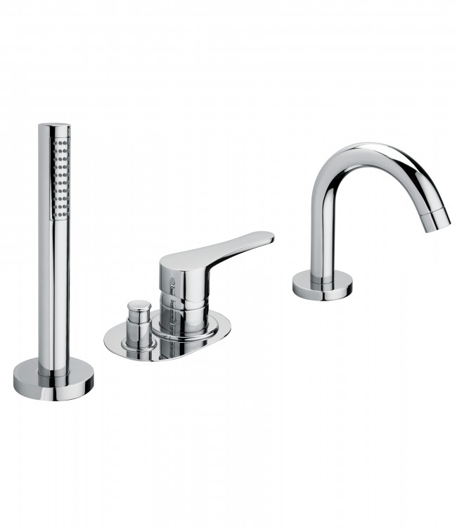 14531 / D Смеситель для ванны и душа для палубной установки с душевым комплектом. Bongio O’Clock Green 14531/D