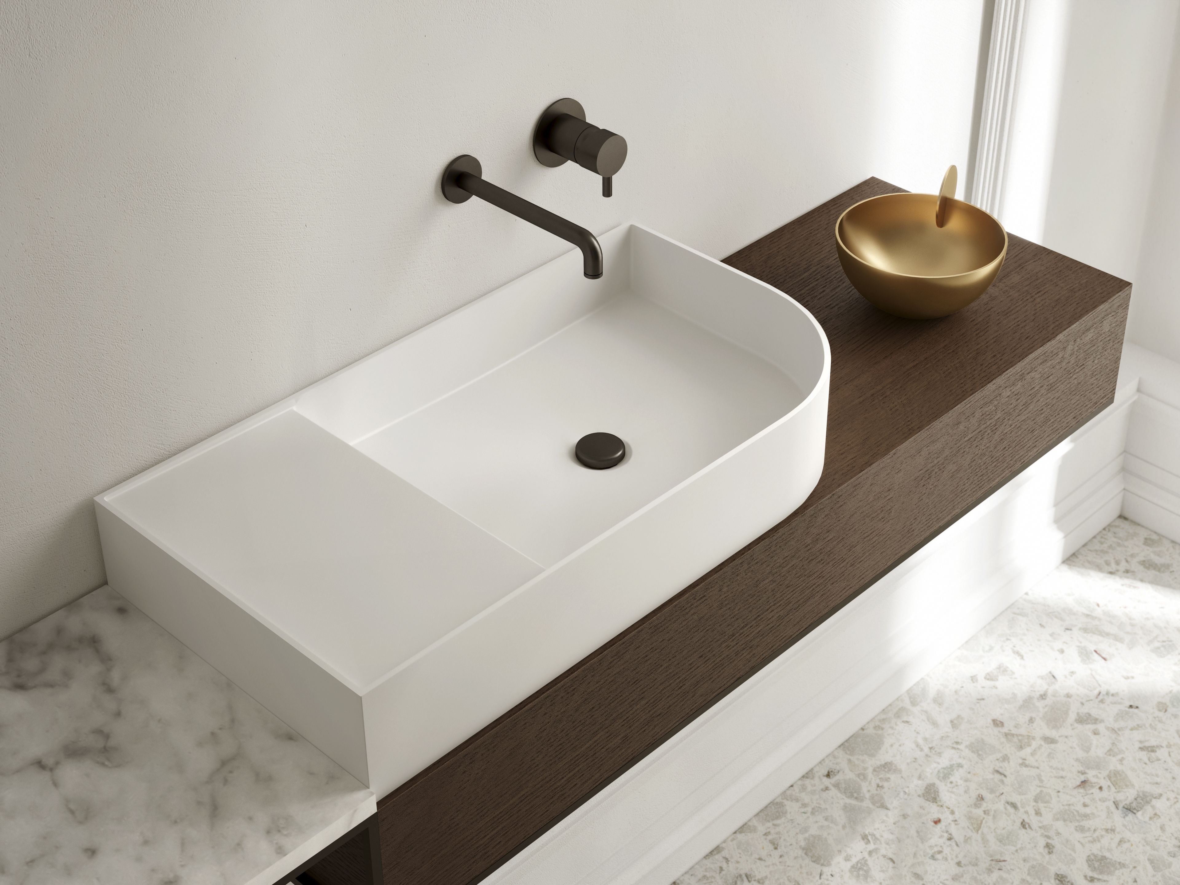 Прямоугольная раковина Livingtec® с столешницей Ex.T Nouveau ARCH-00148092