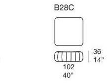 Paola Lenti Квадратный пуф со съемным чехлом из ткани sun-id-1355251 - Вид №3