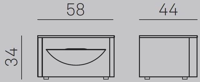 Gruppo Tomasella Лаковая прикроватная тумба с ящиками Bogart sun-id-1464593 - Вид №5