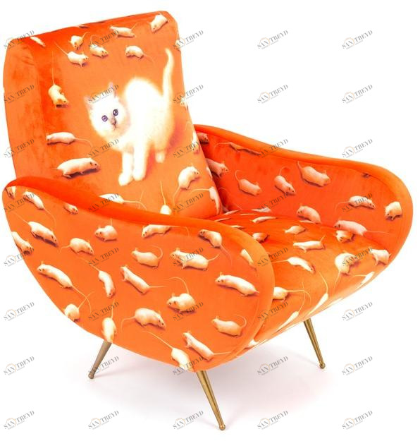 Seletti Кресло из ткани с подлокотниками Seletti wears toiletpaper sun-id-1380809