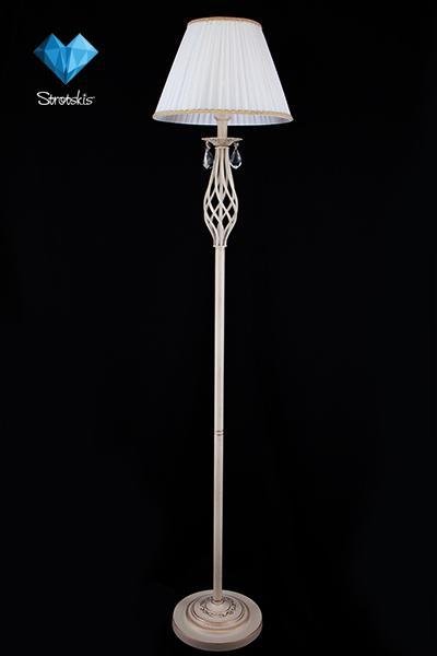 Торшер Eurosvet Amelia 10073/1 белый с золотом/прозрачный хрусталь Strotskis EUROSVET ЭЛИТНЫЕ 181079 Белый  - Вид №2