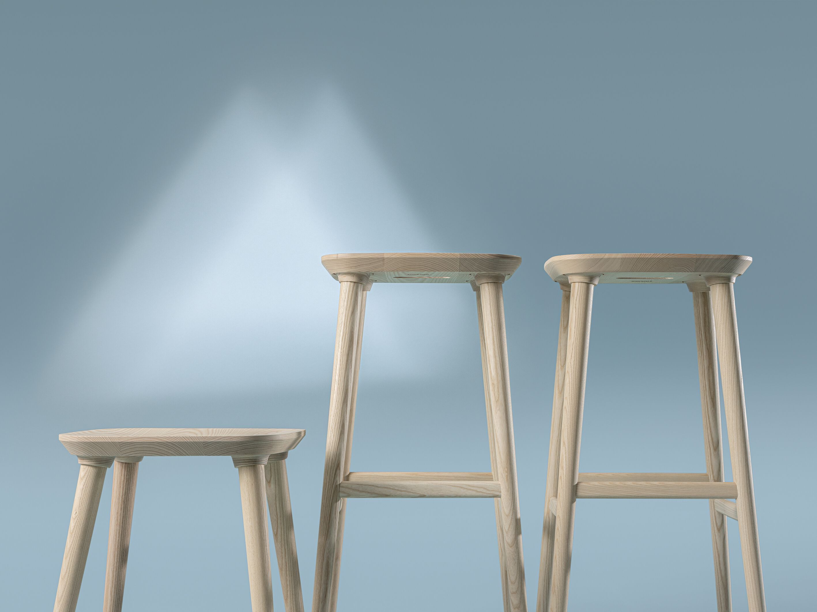 Твердый деревянный низкий стул ZEITRAUM VNA ARCH-00121720 - Вид №9